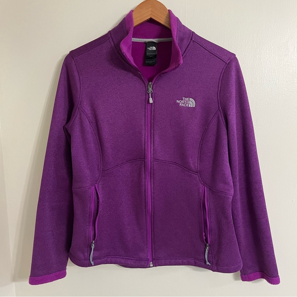 The north face purple jacket full zip women’s large